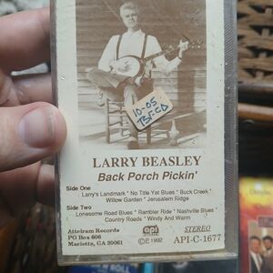 Larry Beasley Back Porch Pickin' Cassette Tape - Brown/Beige